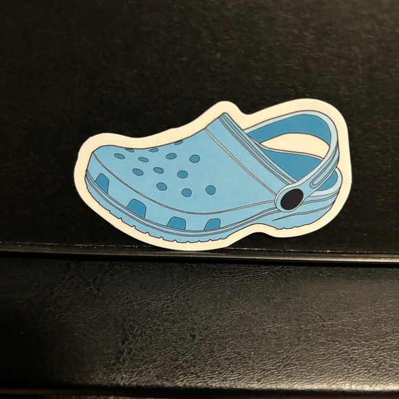 BLUE CROC SHOE STICKER - Picture 1 of 1